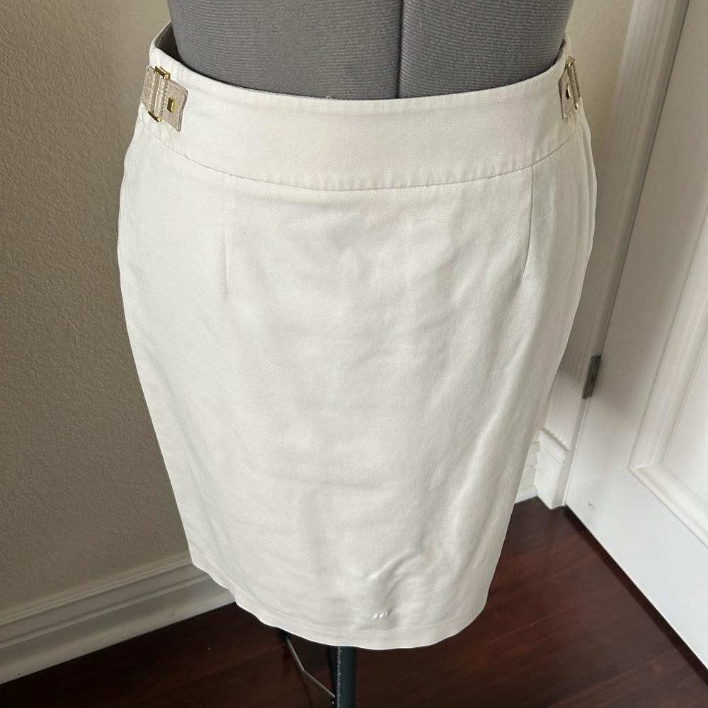 Cream Pencil Skirt, Calvin Klein, size 10